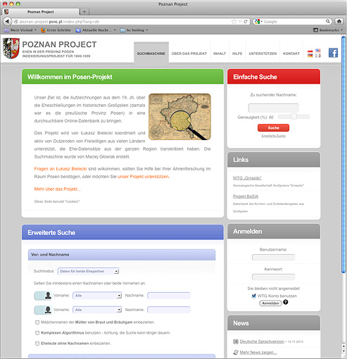 homepage Poznan Project