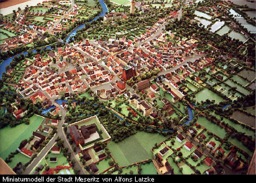 Miniaturmodell Stadt Meseritz nach Alfons Latzke