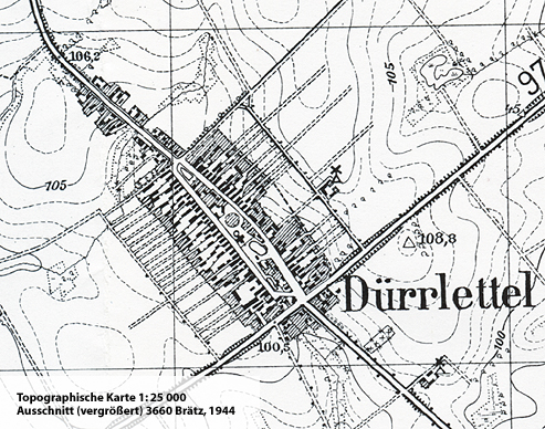 Karte Dürrlettel - 1944