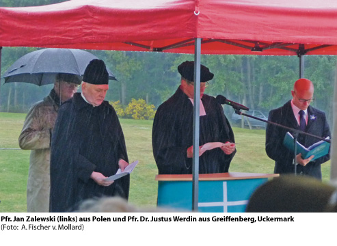 Gedenkfeier auf der Kriegsgräberstätte Neumark / Stare Czarnowo am 22. Okt. 2016