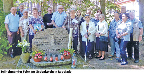 11. Jahrestag Gedenksteinweihe für Hoffmannstal / Rybojady 2018