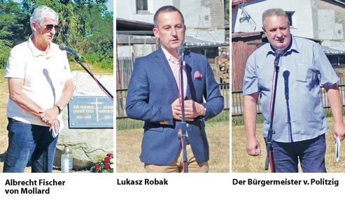 Gedenkstein in Politzig eingeweiht - Juni 2018