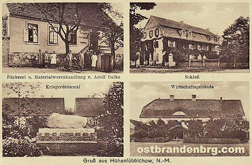 Alte Ansichtskarte von Hohenlübbichow - Quelle: Internet