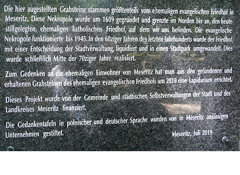 2. Juli 2019 - Lapidarium in Meseritz