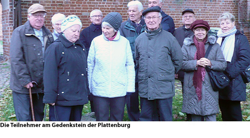 Volkstrauertag 2019: Treffen der Heimatfreunde am Gedenkstein an der Plattenburg