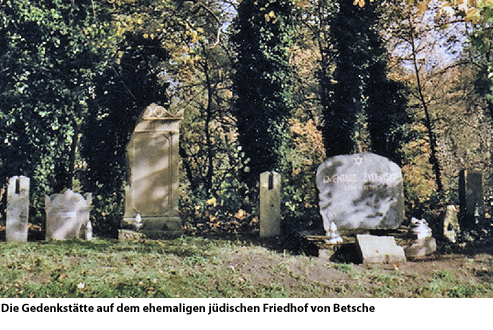 Betsche, Gedenksteinevangelischer Friedhof