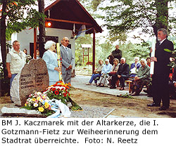 Feierliche Einweihung am 16. Juni 2007 - Gedenkstein für Hoffmannstal / Rybojady