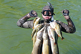 Chlopsee, zwischen Betsche und Tirschtiegel, fand im September 2016 ein ungewöhnlicher Wettbewerb statt – eine Unterwasserfischjagd mit der Armbrust,