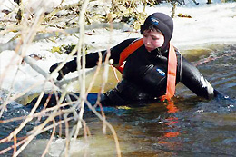 Meseritz - Schwimmen in eiskaltem Wasser