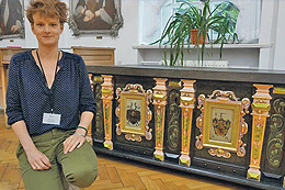 Mitgifttruhe aus dem 17. Jahrhundert im Museum Meseritz