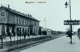 Meseritz Bahnhof 1900 - Archiv Hgr