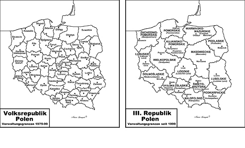 Verwaltungsgrenzen Polen 1975-99