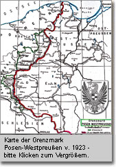 Karte der Grenzmark Posen-Westpreußen von 1923