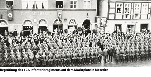 Garnisonsstadt Meseritz - Einzug des Grenz-Infanterieregiments 122