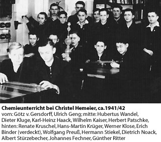 Chemieunterricht ca. 1941/42