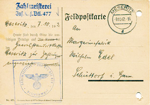 Feldpostkarte - Archiv Heimatgruss